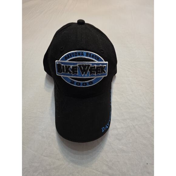 Daytona Beach Bike Week 2009 Adjustable Men's Black Hat - Picture 1 of 7